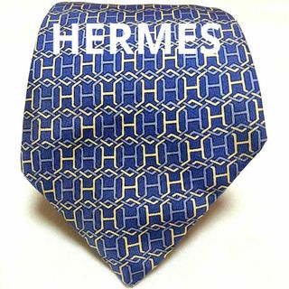 エルメス(Hermes)の【美品】エルメス ネクタイ H柄  ファソネ ブルー(ネクタイ)