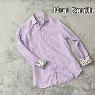 ポールスミス(Paul Smith)の現行タグ　ポールスミス　paul smith リネン100%袖口裏　花柄　 M(シャツ)