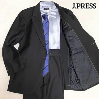 ジェイプレス(J.PRESS)のジェイプレス　スーツセット　ブラック　M相当　黒無地　一つボタン(セットアップ)