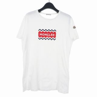 モンクレール(MONCLER)のモンクレール MONCLER Tシャツ 半袖 プリント ロゴ S ホワイト (Tシャツ/カットソー(半袖/袖なし))