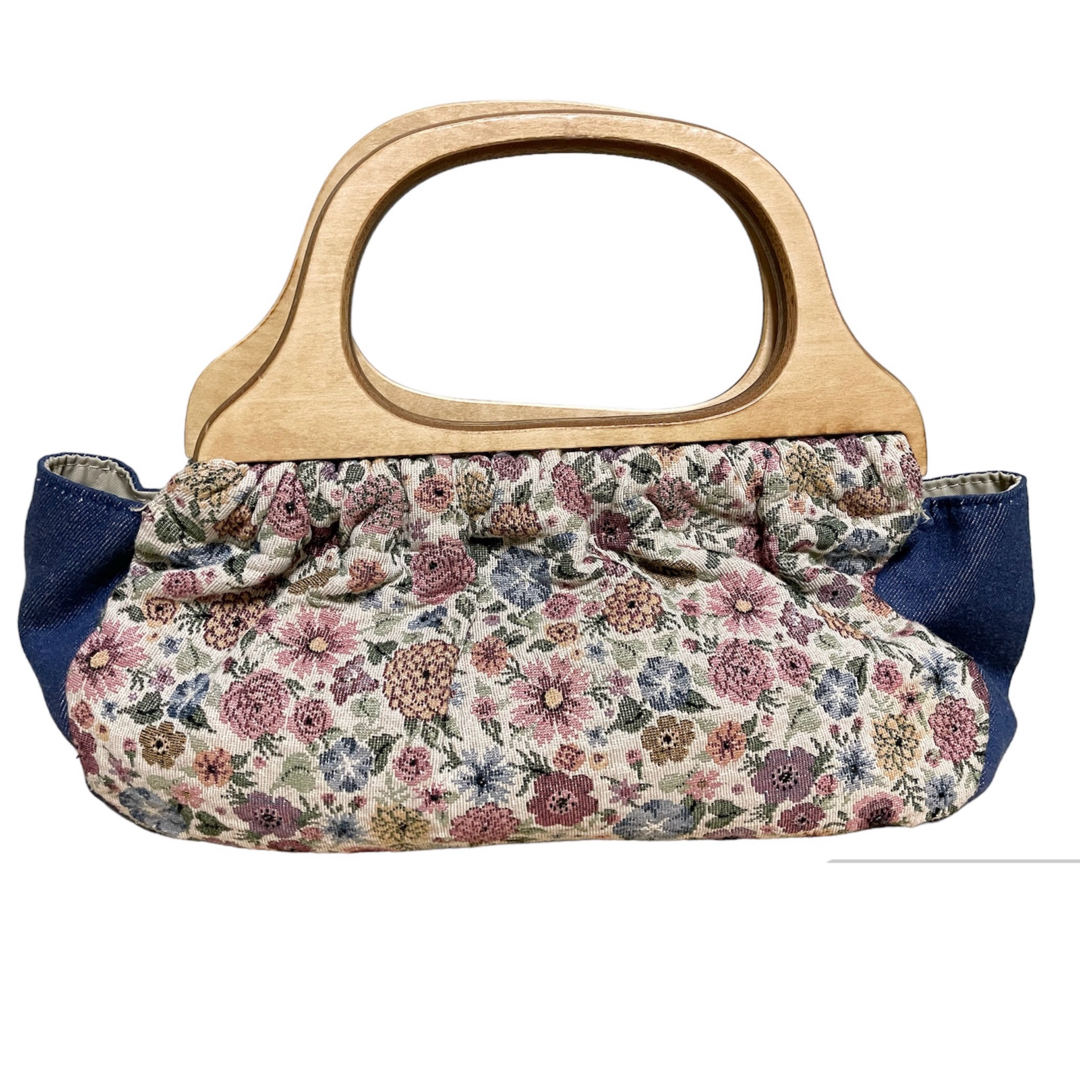 i.n.e(インエ)のi.n.e インエ ハンドバッグ 手提げバッグ 花柄 刺繍 中古 匿名配送 レディースのバッグ(ハンドバッグ)の商品写真