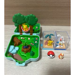 ポケモン(ポケモン)の【まとめ売り】ポケモン　ちぴポケハウス　ピカチュウ　パウワウ　ミニチュア　人形(キャラクターグッズ)