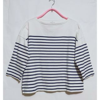 ムジルシリョウヒン(MUJI (無印良品))の無印良品 春秋冬 コットン 綿 ボーダー Tシャツ カットソー M L(カットソー(長袖/七分))