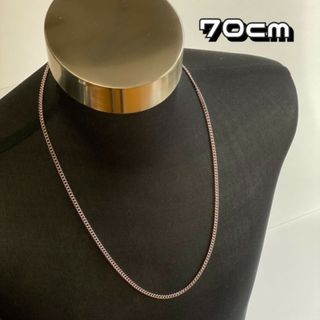 シルバー ロングチェーンネックレス 【70cm】メンズ ネックレス アクセサリー(ネックレス)