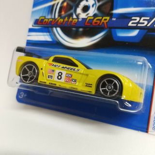 ホットウィール(ホットウィール)のホットウィール CORVETTE C6R シボレー コルベット 黄(ミニカー)