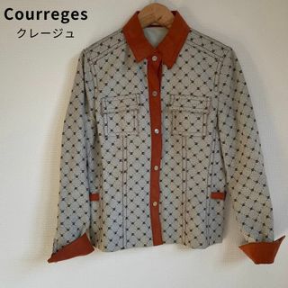 クレージュ(Courreges)のCourregesクレージュ 人気 モノグラム 総柄 ジャケット ロゴ 日本製(その他)