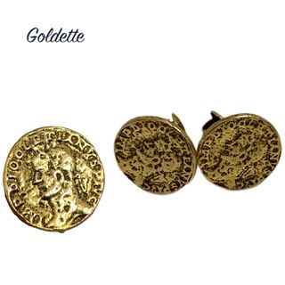 VINTAGE - Goldette VINTAGE ゴルデット ギリシャ彫刻デザイン イヤリング