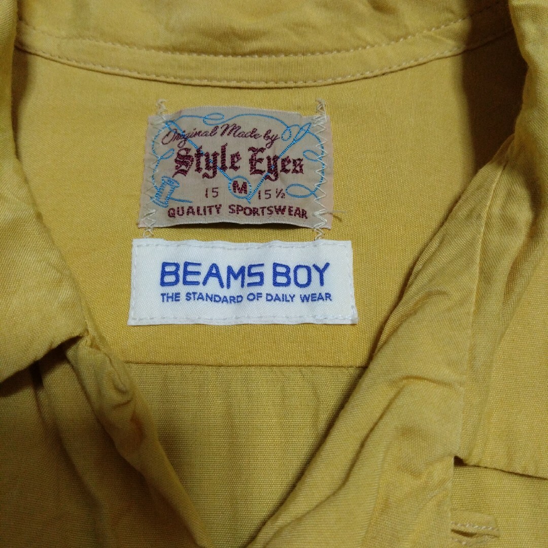 BEAMS BOY(ビームスボーイ)の古着　BEAMSBOY 半袖シャツMサイズ（ボーリングシャツ風） レディースのトップス(Tシャツ(半袖/袖なし))の商品写真