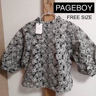 PAGEBOY - 【新品】PAGEBOY フラワーオーガンジー2WAYブラウス ページボーイ