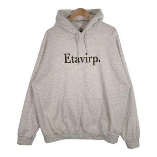 Etavirp. エタヴァープ Logo Hoodie ロゴプリント プルオーバースウェットパーカー アッシュグレー Size XL(パーカー)