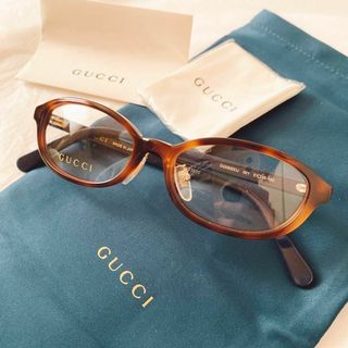 Gucci - GUCCIサングラス★グッチのブラウンべっ甲調　眼鏡　ブランド　レディースメンズ