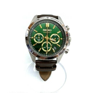 セイコー(SEIKO)の★SEIKO セイコー 8T63-0000 クロノグラフ クォーツ 腕時計 アナログ ステンレス グリーン文字盤(腕時計(アナログ))