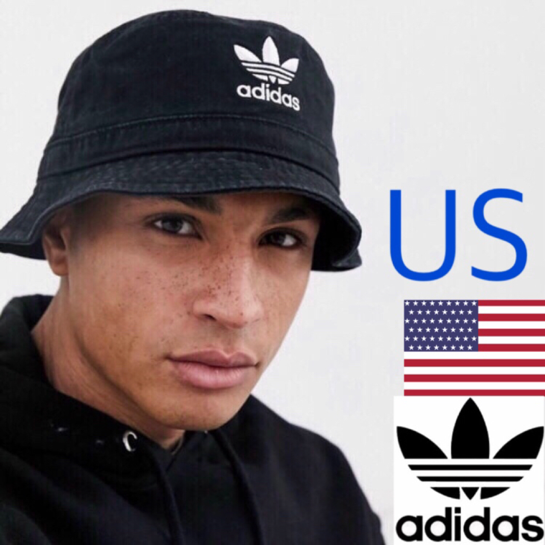 adidas(アディダス)のレア【新品】アディダス キャップ USA 帽子 ハット 黒 アウトドア メンズの帽子(ハット)の商品写真