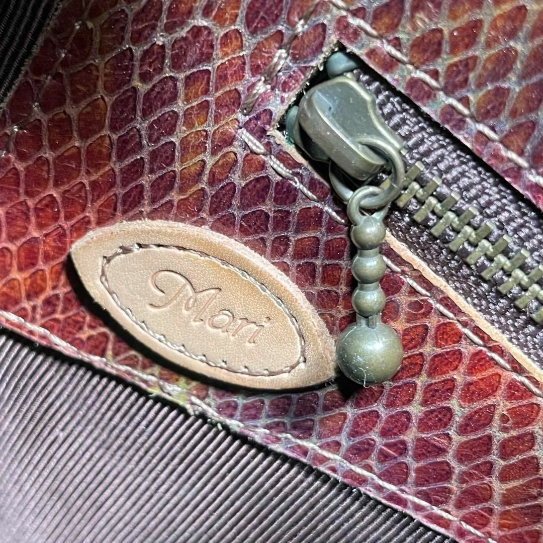 VINTAGE(ヴィンテージ)のMari マリ パイソンレザー ハンドバッグ トートバッグ エキゾチック 蛇革 レディースのバッグ(ハンドバッグ)の商品写真