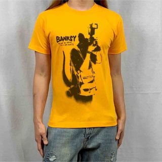 新品 ビッグ プリント バンクシー BANKSY ネズミ カメラマン Tシャツ(Tシャツ/カットソー(半袖/袖なし))