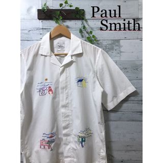 ポールスミス(Paul Smith)の【状態良好】Paul Smith  半袖シャツ  オープンカラー   刺繍(シャツ)