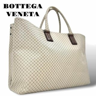 ボッテガヴェネタ(Bottega Veneta)の美品 大容量 ボッテガヴェネタ トートバッグ マルコポーロ 肩掛け グレー(トートバッグ)