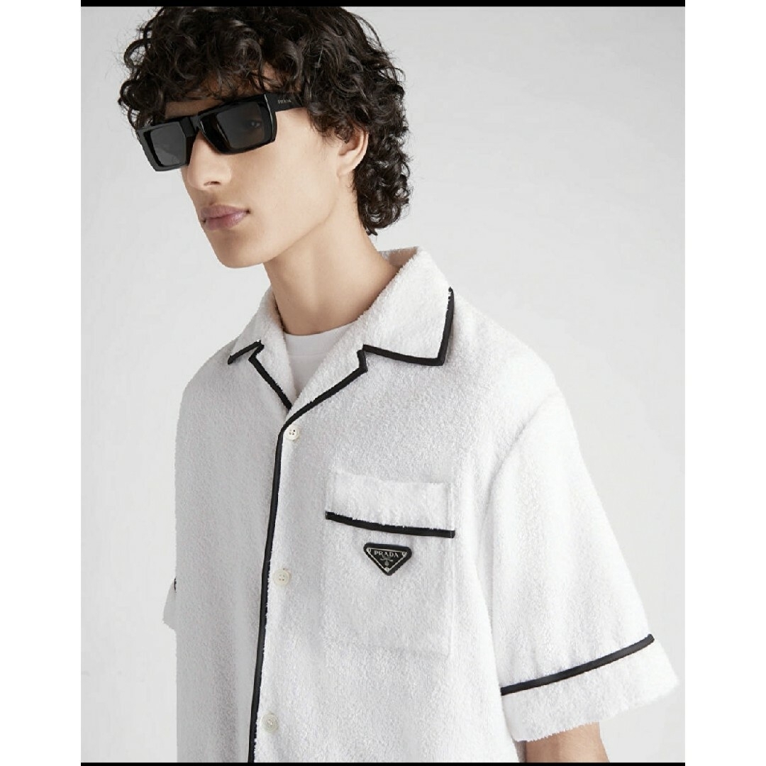 PRADA プラダ 24ss コットンテリーボーリングシャツ PRADA プラダ 24ss コットンテリーボーリングシャツ