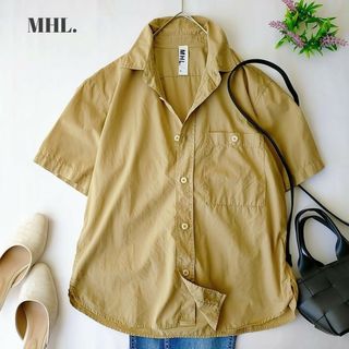 マーガレットハウエル(MARGARET HOWELL)のMHL.　半袖シャツ　綿100%　Ｍ　ブラウス　シャツ　マーガレットハウエル(シャツ/ブラウス(半袖/袖なし))