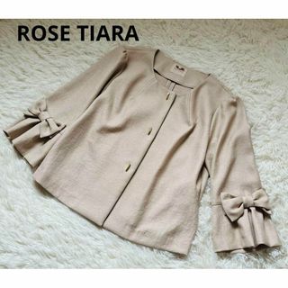 Rose Tiara - ROSE TIARA ジャケット 袖元 リボン  オシャレ ジャケット　S