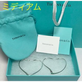 Tiffany & Co. - ティファニー　オープンハートフープピアス　ミディアム