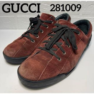 グッチ(Gucci)のGUCCI グッチスエード ローカット メンズ スニーカー 281009 ロゴ(スニーカー)