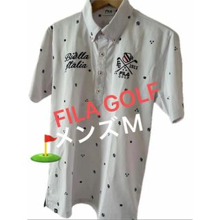 FILA - FILA GOLF フィラゴルフ ポロシャツ ボタンダウン メンズM【美品】