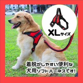 【新品未使用】ペット 犬用品 簡単着脱 散歩 犬 ハーネス ベスト型 メッシュ(犬)