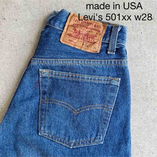 リーバイス(Levi's)の美品 90年代 USA製 Levi's 501xx デニム ジーンズ W28(デニム/ジーンズ)