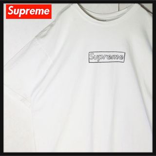 シュプリーム(Supreme)の【大人気デザイン】コラボ シュプリーム カウズ チョーク ボックスロゴ Tシャツ(Tシャツ/カットソー(半袖/袖なし))