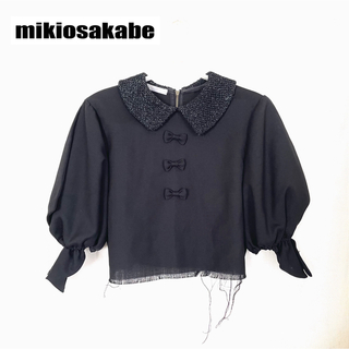 ミキオサカベ(MIKIO SAKABE)のmikio sakabe-リボントップス(シャツ/ブラウス(半袖/袖なし))