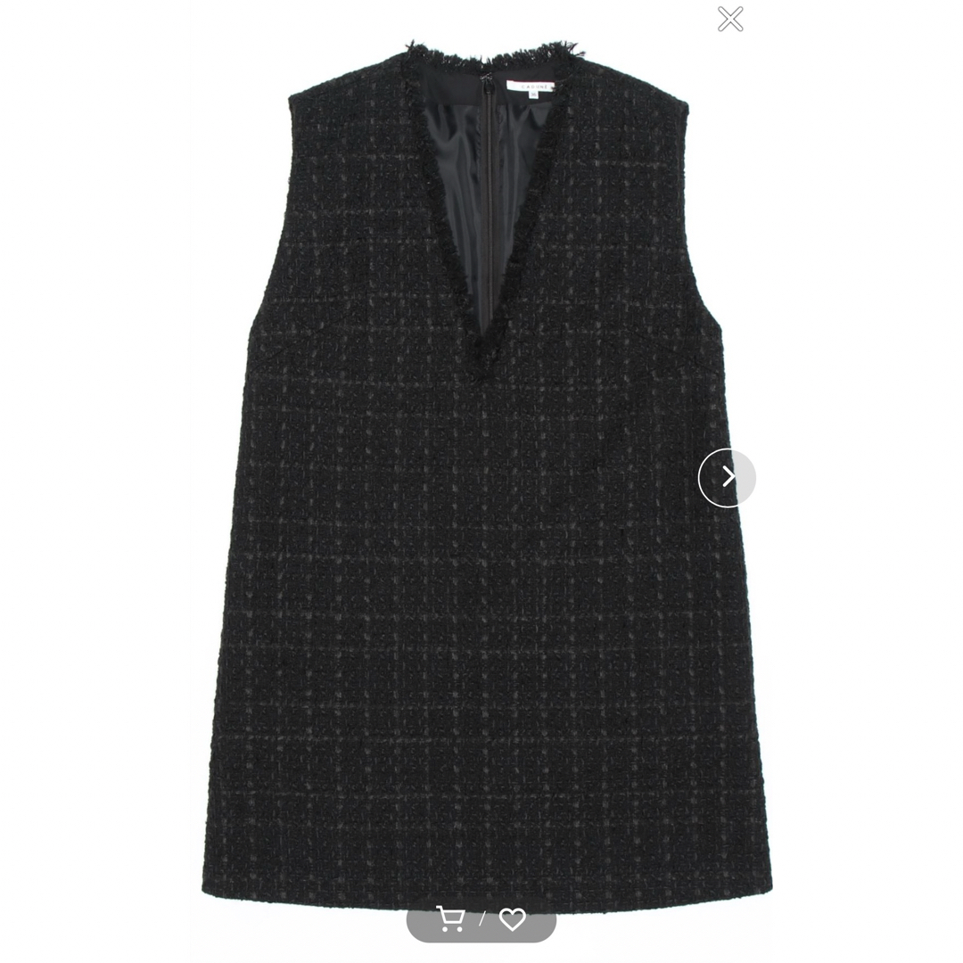 ☆美品☆カデュネ アルページュ 黒 ベスト サロペットスカート ☆美品☆カデュネ アルページュ 黒 ベスト サロペットスカート