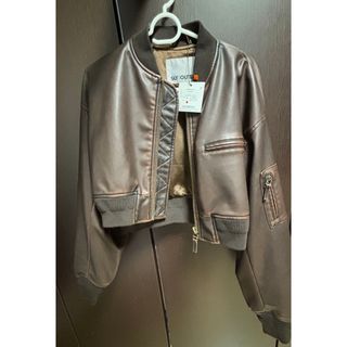 スライ(SLY)の〔新品〕SLY VINTAGE F／LEATHER CROP ブルゾン(ブルゾン)