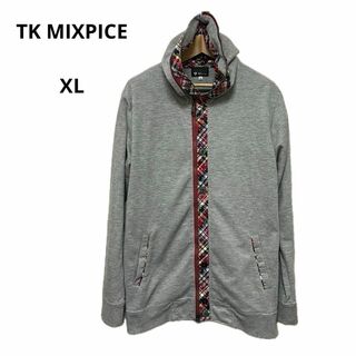 ザショップティーケー(THE SHOP TK)のTK MIXPICE ティーケーミクスパイス パーカー グレー 長袖 XL(パーカー)