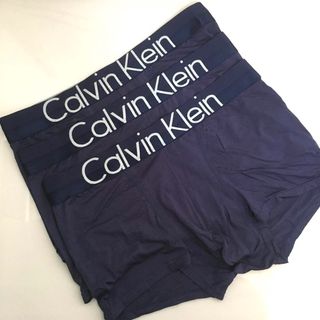 シーケーカルバンクライン(ck Calvin Klein)のカルバンクライン メンズ　ボクサーパンツ　ネイビー　L(ボクサーパンツ)