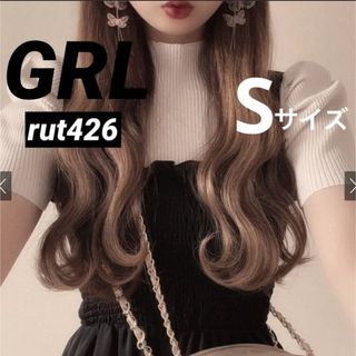 グレイル(GRL)の【GRL グレイル】パワーショルダーリブニットトップス[rut426](カットソー(半袖/袖なし))