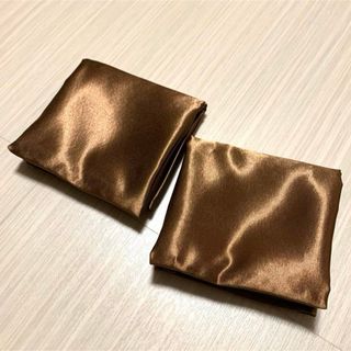 結婚式　テーブルナフキン　ブラウン　2枚　ハンドメイド　材料(生地/糸)