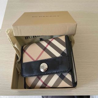 BURBERRY バーバリー ロンドン ノバチェック  キャンバス レザー　財布