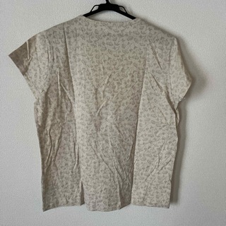 ユニクロ(UNIQLO)の新品未使用●ユニクロ ボタニカル柄 Tシャツ XL ベージュ(Tシャツ(半袖/袖なし))