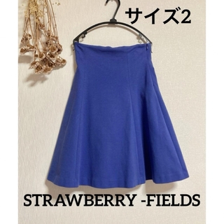 STRAWBERRY-FIELDS - STRAWBERRY -FIELDS ポンチ スカート ブルー