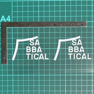 アウトドア SABBATICAL  サバティカル　カッティングステッカー　白2枚(その他)