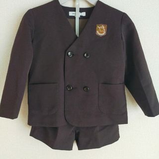 【美品】白鳩幼稚園　冬制服上下　冬制帽蝶ネクタイ　115cm(その他)