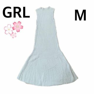 グレイル(GRL)の【GRL】春 ワンピース ロング ノースリーブ マーメイド ベージュ M(ロングワンピース/マキシワンピース)