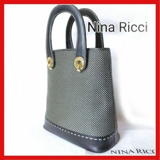 ニナリッチ(NINA RICCI)の超美品！ninaricci  ハンドバッグ大容量 ゴールド ロゴ 保護袋付き 3(ハンドバッグ)