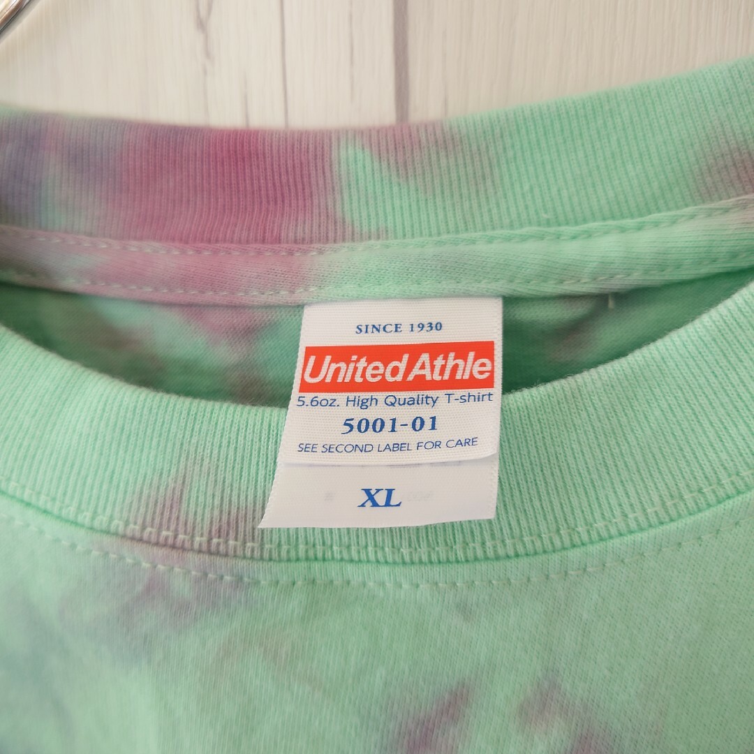 UnitedAthle(ユナイテッドアスレ)のタイダイ染め Tシャツ サイズXL (メロン) メンズのトップス(Tシャツ/カットソー(半袖/袖なし))の商品写真