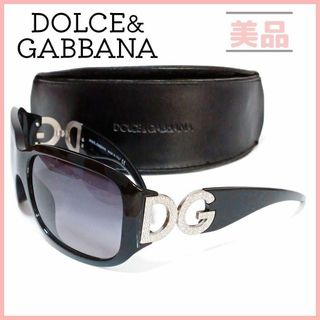 DOLCE&GABBANA - ドルチェ&ガッバーナ サングラス ラインストーン ブラック シルバー ロゴ