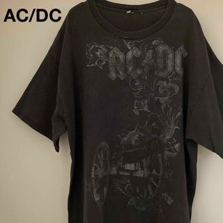 AC/DC バンドTシャツ ビンテージ モノトーン(Tシャツ/カットソー(半袖/袖なし))