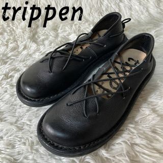 トリッペン(trippen)の美品 trippen トリッペン レザー レースアップ バレエシューズ 35(バレエシューズ)