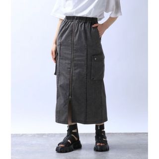 ジーナシス(JEANASIS)の【オンライン完売品】JEANASIS フラップポケットナロースカート(ロングスカート)