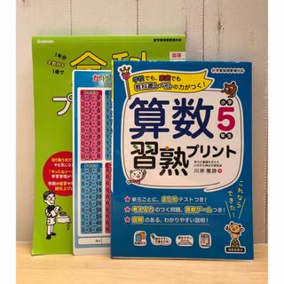 ガッケン(学研)の小学5年生　算数熟読プリント・九九下敷き・全科プリント　3点セット　学習ドリル (ノンフィクション/教養)